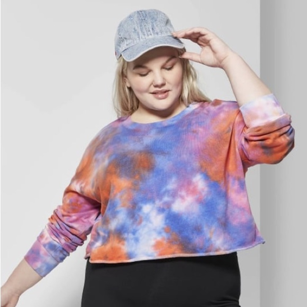 Wild Fable Cropped Tie-Dye Sweatshirt